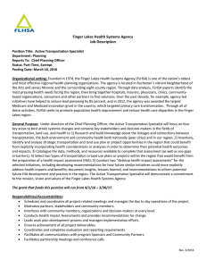 Finger Lakes Health Systems Agency Job Description