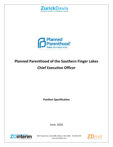 Planned Parenthood of the Southern Finger Lakes Chief Executive