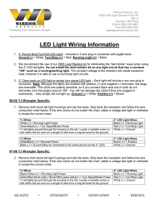LED Light Wiring Information