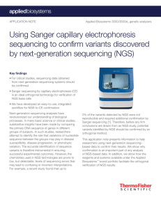 Using Sanger capillary electrophoresis sequencing to confirm