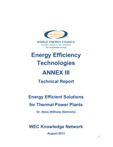 Energy Efficiency Technologies ANNEX III