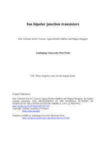 Ion bipolar junction transistors