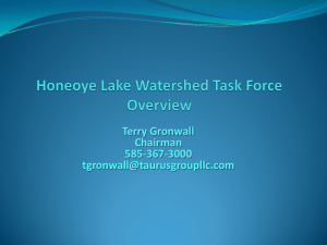 Honeoye Lake Watershed Task Force Overview