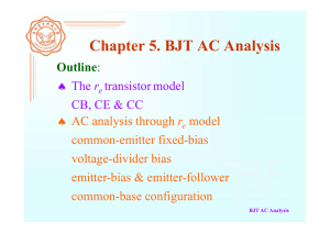 Chapter 5. BJT AC Analysis
