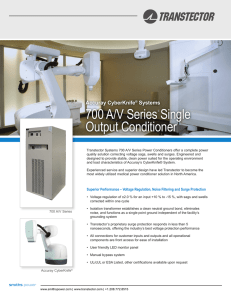700 A/V Series Single Output Conditioner