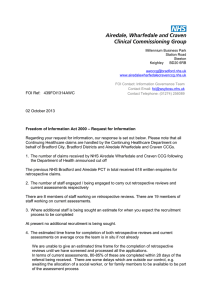 439FOI1314 - NHS Airedale, Wharfedale and Craven Clinical