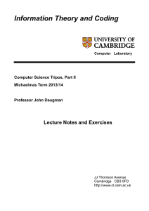 Lecture Notes and Exercises