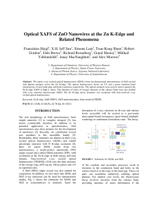 Optical XAFS of ZnO Nanowires at the Zn K