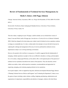 Review of Fundamentals of Technical Services Management by