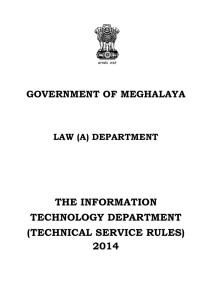 the information technology department (technical service rules) 2014