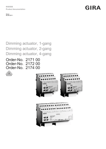 Dimming actuator, 1-gang Dimming actuator, 2-gang Dimming