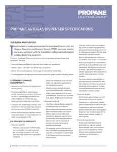 propane autoGaS DiSpenSer SpecificationS