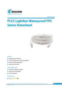 PLCC Lightbar Waterproof FPC Series Datasheet