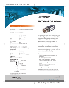 AD Twisted Pair Adapter - Surveillance