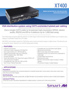 VGA distribution system using CAT5 unshielded twisted pair cabling