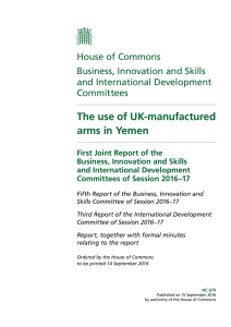 The use of UK‑manufactured arms in Yemen