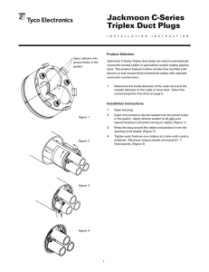 Jackmon C-Series Triplex Duct Plugs Installation Instructions