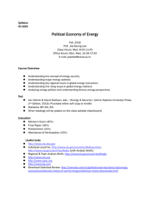 Political Economy of Energy
