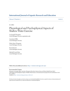 Physiological and Psychophysical Aspects of Shallow Water Exercise