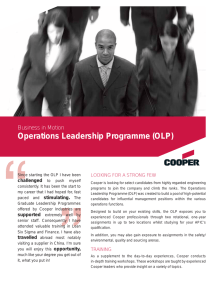 Operations Leadership Programme (OLP)