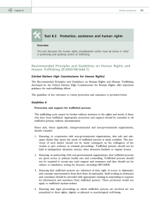 Tool 8.3 Protection, assistance and human rights Recommended