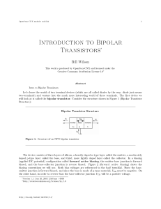 Introduction to Bipolar Transistors