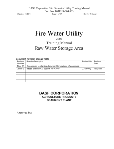 Firewater Utility Training Manual