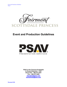 Event and Production Guidelines