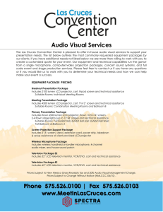 Audio Visual Services - Las Cruces Convention Center
