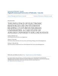 THE INFLUENCE OF ELECTRONIC RESOURCES USE ON