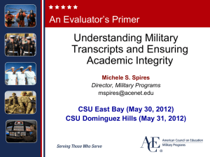 Understanding Military Transcripts and Ensuring Academic Integrity