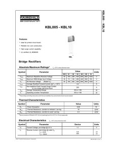 KBL005 - KBL10 Bridge Rectifiers