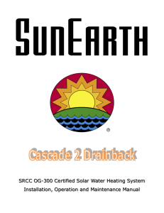 SRCC OG-300 Certified Solar Water Heating System Installation