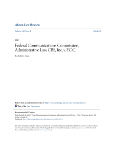 Federal Communications Commission, Administrative Law, CBS, Inc