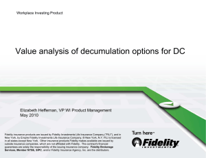 Value analysis of decumulation options for DC