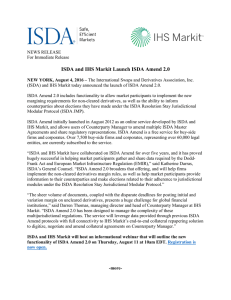 ISDA and IHS Markit Launch ISDA Amend 2.0