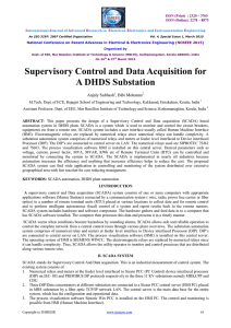 Supervisory Control and Data Acquisition for A DHDS