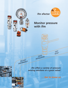 Monitor pressure with ifm