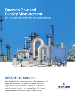 emerson flow and density measurement Coriolis meter overview emerson confidential 12 mass flow rate –volumetric flow measurement with on line density measurement q m. emerson flow and density measurement Coriolis meter overview emerson confidential 12 mass flow rate –volumetric flow measurement with on line density measurement q m.