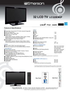 32 LCD TV LC320EM2F - Funai Service Corporation