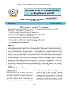 Schistosoma in prostate- A case report International Journal of Allied