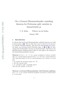 On a Grauert-Riemenschneider vanishing theorem for Frobenius