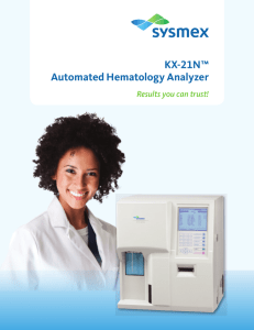 KX-21N™ Automated Hematology Analyzer
