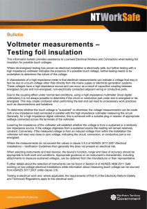 Voltmeter measurements - Testing foil insulation in
