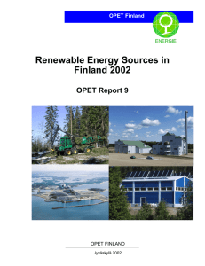 Renewable Energy Sources in Finland 2002