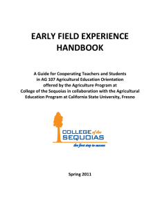 early field experience handbook - California State University, Fresno