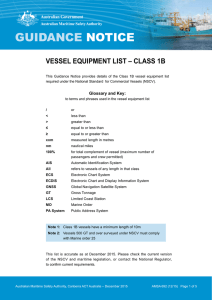 Class 1B - Australian Maritime Safety Authority