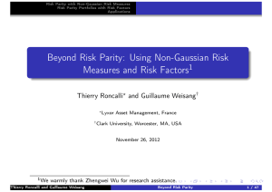 Beyond Risk Parity - Thierry Roncalli`s Home Page