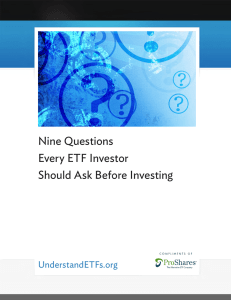 Nine Questions Every ETF Investor Should Ask Before