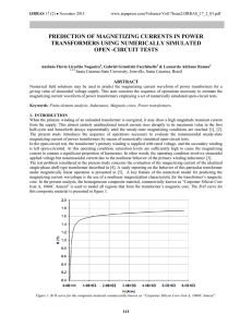 prediction of magnetizing currents in power transformers using